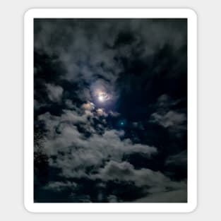 Clouds in night sky Sticker